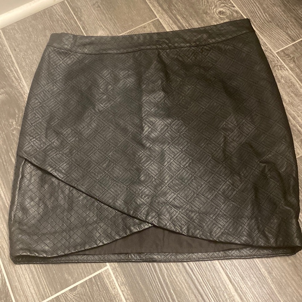 Leather like black mini